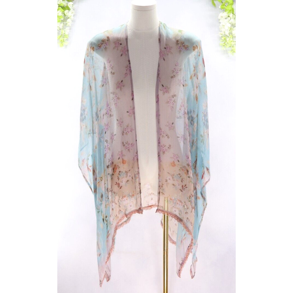 Soft Surroundings Women's Viscose Lightweight Whisper Ethereal Kimono L/XL